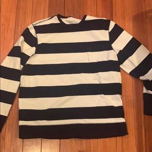 *Slightly Worn* Izod Navy and White Striped Long T
